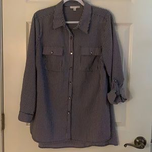 Black and White Striped Tunic